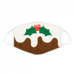 Puckator Christmas Pudding Face Covering - Large XMASK85L 5055071765865
