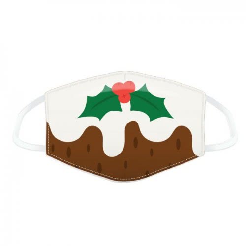 Puckator Christmas Pudding Face Covering - Large XMASK85L 5055071765865