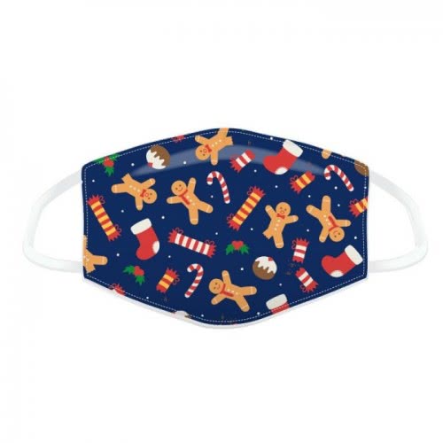 Puckator Christmas Treats Candy Canes Και Gingerbread Men Face Covering - Large XMASK87L 5055071765889