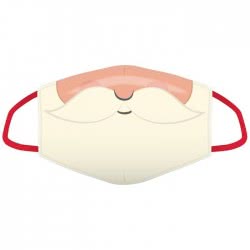 Puckator Jingle Bells Christmas Santa Beard Reusable Face Covering - Large XMASK67L 5055071764912