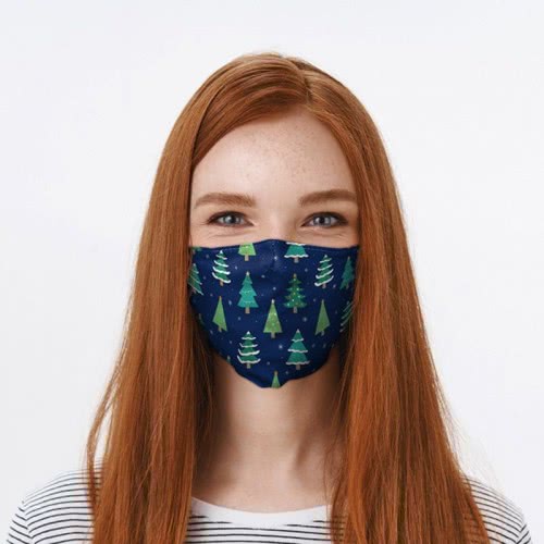 Puckator Christmas Trees Face Covering - Large XMASK88L 5055071765896