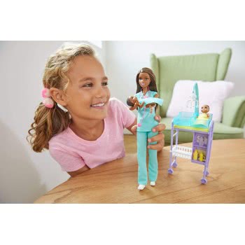 Mattel Barbie Baby Doctor Doll Σετ Επαγγέλματα Με Παιδάκια Και Ζωάκια - Γιατρός DHB63 / GKH24 887961827255