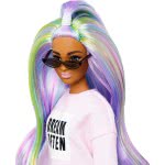 Mattel Barbie Fashionistas Doll With Long Rainbow Hair Wearing Sweatshirt Dress And Accessories FBR37 / GHW52 887961804393