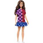 Mattel Barbie Fashionistas Doll Με Μακριά Μαλλιά Μελαχρινή Που Φοράει Καρό Φόρεμα Και Αξεσουάρ FBR37 / GHW53 887961804416