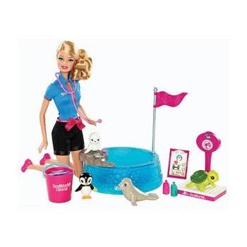 Mattel Barbie Εκπαιδεύτρια Θαλάσσιων Ζώων Με Πισίνα BBV41 746775274573