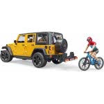 bruder Jeep Wrangler Rubicon Unlimited With 1 Mountain Bike And Cyclist 02543 4001702025434