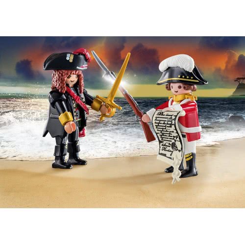 Playmobil Figures Duopack Pirate Και Redcoat Πειρατής Και Λιμενοφύλακας 70273 4008789702739
