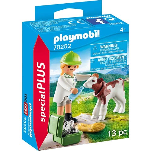 Playmobil Special Plus Vet With Calf 70252 4008789702524