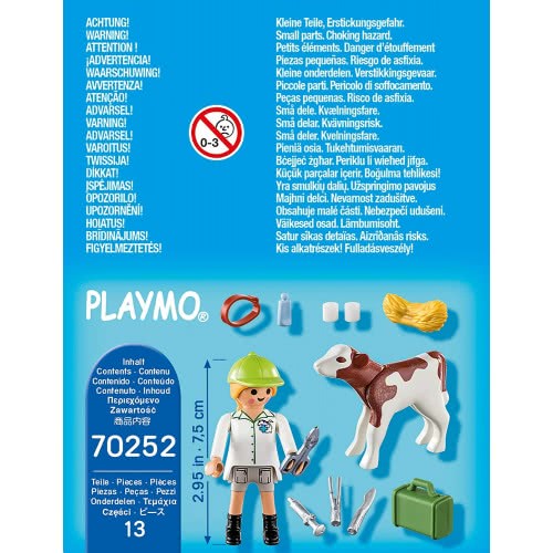 Playmobil Special Plus Vet With Calf Κτηνίατρος Με Μοσχαράκι 70252 4008789702524
