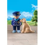 Playmobil 1.2.3 Αστυνομικός Με Εκπαιδευμένο Σκύλο 70408 4008789704085