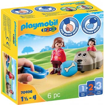 Playmobil 1.2.3 Dog Train Car 70406 4008789704061