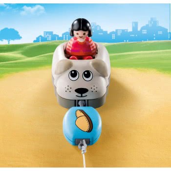 Playmobil 1.2.3 Dog Train Car 70406 4008789704061