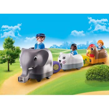 Playmobil 1.2.3 Τρενάκι Με Βαγόνια-Ζωάκια 70405 4008789704054