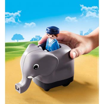 Playmobil 1.2.3 Τρενάκι Με Βαγόνια-Ζωάκια 70405 4008789704054