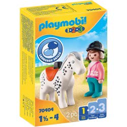 Playmobil 1.2.3 Αναβάτρια Με Άλογο 70404 4008789704047