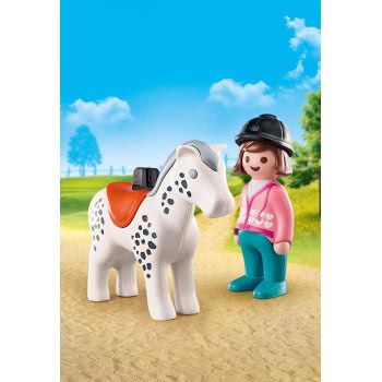 Playmobil 1.2.3 Αναβάτρια Με Άλογο 70404 4008789704047