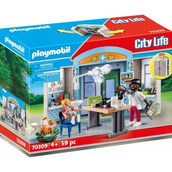 Playmobil Play Box Κτηνιατρείο 70309 4008789703095
