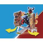 Playmobil Stunt Show Μηχανή Motocross Με Φλεγόμενο Τοίχο 70553 4008789705532