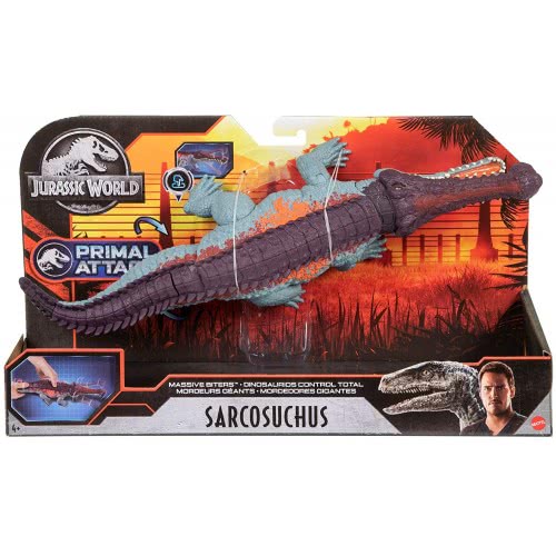 Mattel Jurassic World Massive Biters Sarcosuchus Larger-Sized Dinosaur Action Figure GJP32 / GVG68 887961925562