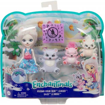 Mattel Enchantimals Pristina Polar Bear Κούκλα Με Ζωάκια Φιλαράκια GJX43 / GJX47 887961819939