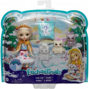 Mattel Enchantimals Family Toy Set, Odele Owl With 3 Animal Friends GJX43 / GJX46 887961819922