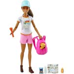 Mattel Barbie Hiking Doll Brunette, With Puppy Και 9 Accessories Including Backpack Pet Carrier, Map, Camera Και More GKH73 / GR