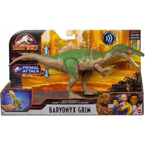 Mattel Jurassic World Sound Strike Baryonyx Grim Δεινόσαυροι Με Κινούμενα Μέλη, Λειτουργία Επίθεσης Και Ήχους GJN64 / GVH65 8879