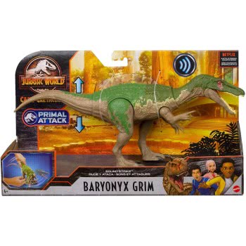 Mattel Jurassic World Sound Strike Baryonyx Grim Δεινόσαυροι Με Κινούμενα Μέλη, Λειτουργία Επίθεσης Και Ήχους GJN64 / GVH65 8879