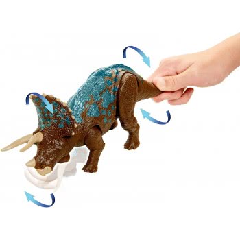 Mattel Jurassic World Sound Strike Triceratops Δεινόσαυρος Με Κινούμενα Μέλη, Λειτουργία Επίθεσης Και Ήχους GJN64 /  GVH66 88796