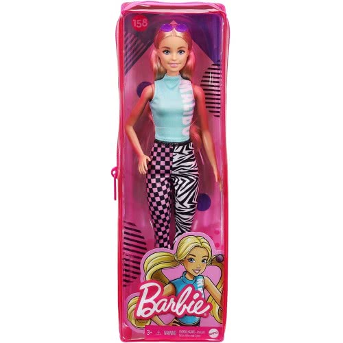 Mattel Barbie Fashionistas 158 Κούκλα Με Ξανθά Μαλλιά Με Φόρεμα Και Κολάν Malibu FBR37 / GRB50 887961900224