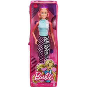 Mattel Barbie Fashionistas 158 Κούκλα Με Ξανθά Μαλλιά Με Φόρεμα Και Κολάν Malibu FBR37 / GRB50 887961900224