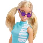 Mattel Barbie Fashionistas 158 Κούκλα Με Ξανθά Μαλλιά Με Φόρεμα Και Κολάν Malibu FBR37 / GRB50 887961900224