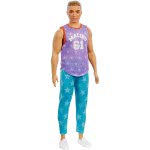 Mattel Barbie Ken Fashionistas No.165 Κούκλα Με Μωβ Μπλούζα Malibu DWK44 / GRB89 887961900408