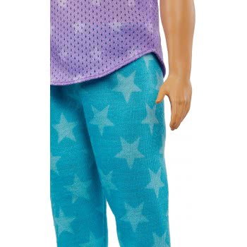 Mattel Barbie Ken Fashionistas No.165 Κούκλα Με Μωβ Μπλούζα Malibu DWK44 / GRB89 887961900408