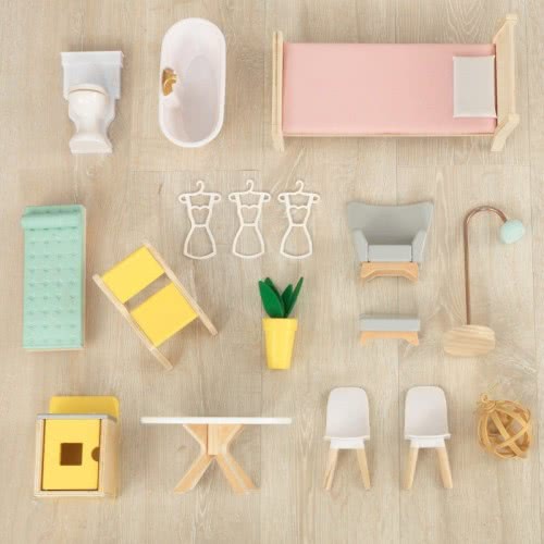 KidKraft Zoey Dollhouse Με Ez Kraft Assembly Κουκλόσπιτο 65960 706943010495