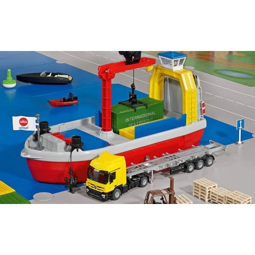 siku World Ship Accessories, Plastic, Colourful, Incl. 1 Shovel And 2 Containers 5403 4006874054039