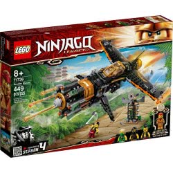 LEGO Ninjago Legacy Boulder Blaster Aeroplane Toy With Prison And Collectible Gold Ninja Kai Figure 71736 5702016888751