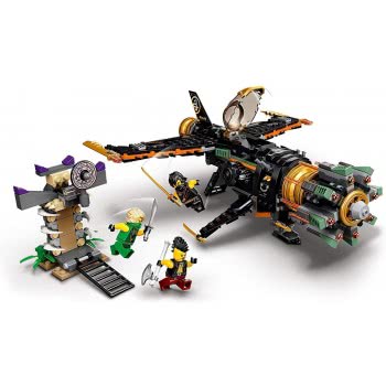 LEGO Ninjago Legacy Boulder Blaster Aeroplane Toy With Prison And Collectible Gold Ninja Kai Figure 71736 5702016888751