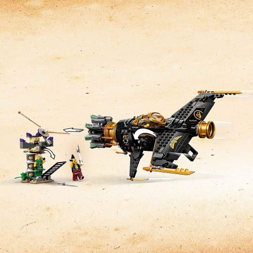 LEGO Ninjago Legacy Boulder Blaster Aeroplane Toy With Prison And Collectible Gold Ninja Kai Figure 71736 5702016888751