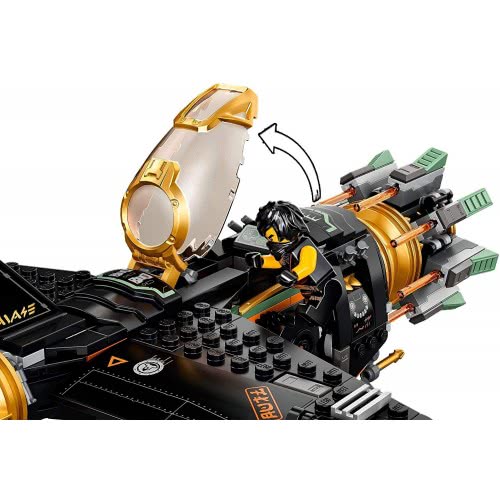 LEGO Ninjago Legacy Boulder Blaster Aeroplane Toy With Prison And Collectible Gold Ninja Kai Figure 71736 5702016888751