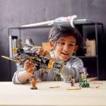 LEGO Ninjago Legacy Boulder Blaster Aeroplane Toy With Prison And Collectible Gold Ninja Kai Figure 71736 5702016888751
