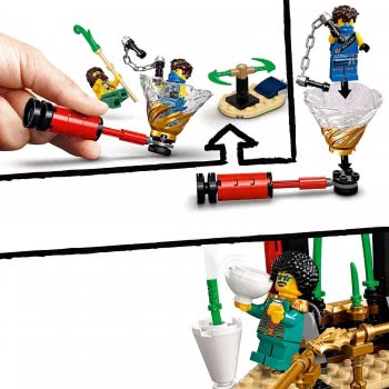 LEGO Ninjago Legacy Tournament Of Elements Temple Building Set With Battle Arena And Collectible Gold Ninja Lloyd Figure 71735 5