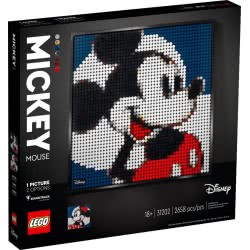 LEGO Art Disneys Mickey Mouse Poster, Canvas Wall Decor, 31202 5702016914894