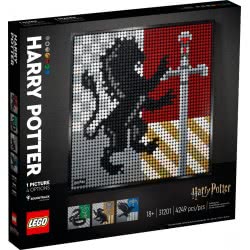 LEGO Art Harry Potter Hogwarts Crests Poster, Canvas Wall Decor 31201 5702016914535