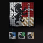 LEGO Art Harry Potter Hogwarts Crests Poster, Canvas Wall Decor 31201 5702016914535