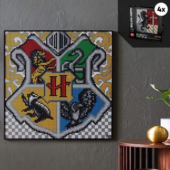LEGO Art Harry Potter Hogwarts Crests Poster, Canvas Wall Decor 31201 5702016914535