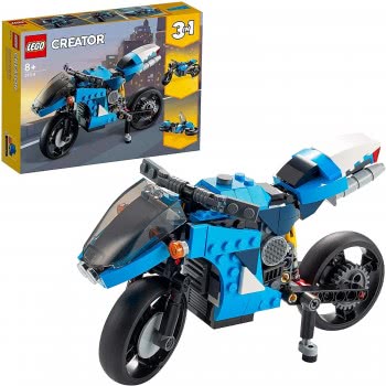 LEGO Creator 3 In 1 Superbike Toy Motorcycle To Classic Bike To Hoverbike Building Set 31114 5702016888362