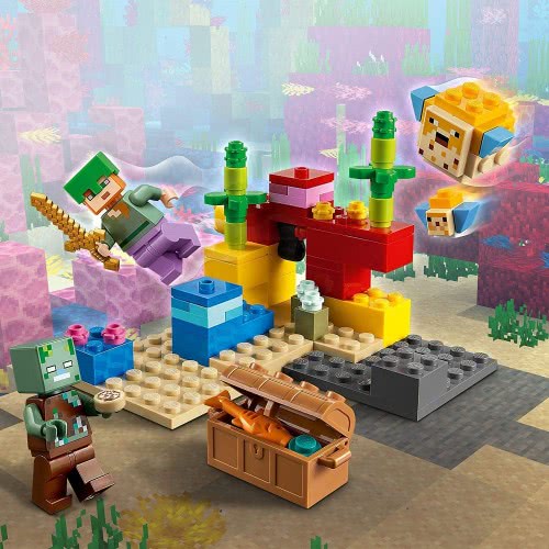LEGO Minecraft The Coral Reef Building Set With Alex 21164 5702016913569