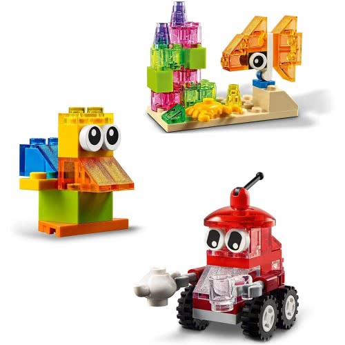 LEGO Classic Creative Transparent Bricks Building Set With Animals 11013 5702016888720