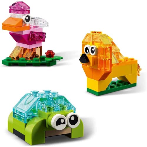 LEGO Classic Creative Transparent Bricks Building Set With Animals 11013 5702016888720